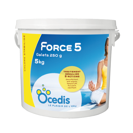 Chlore Multifonctions FORCE 5 250g  5kg
