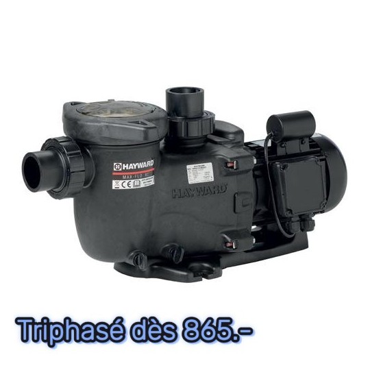 Pompe  Hayward MAX FLO XL 0.75 à 1.50 CV Tri (400V)