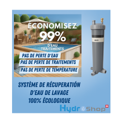 Filtre récupérateur des eaux de lavage