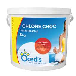 CHLORE CHOC (rapide) Pastille 20g  5kg